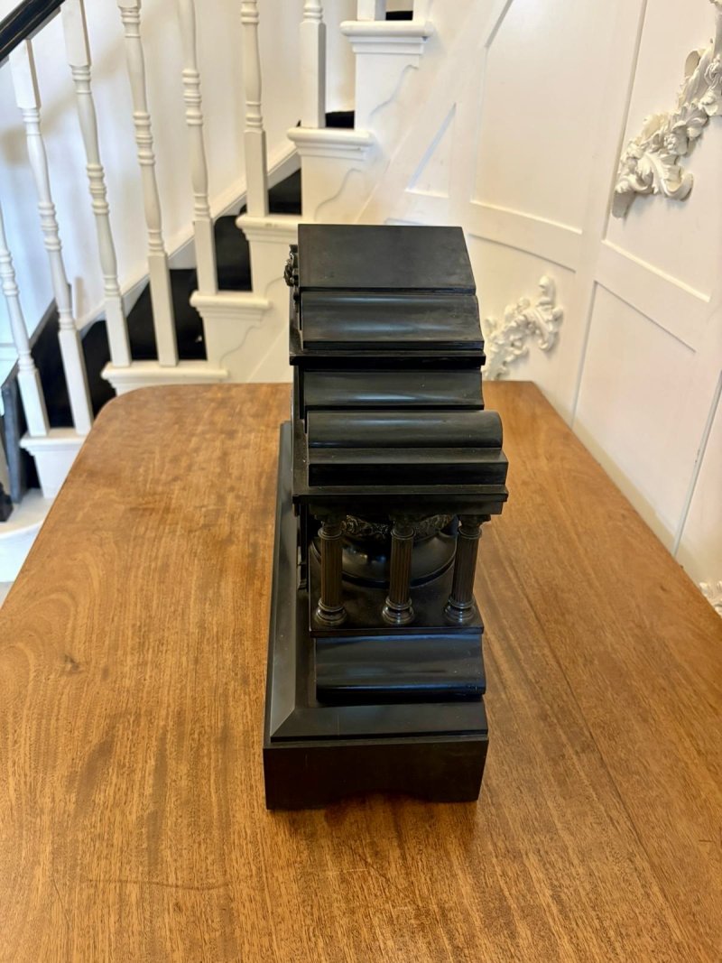 Antique Exceptional Large Victorian Marble Mantel Clock by Philippes Paris – 8 Day Movement - Image 7